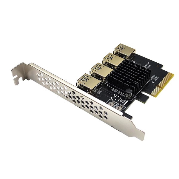 Pcie-adapter Pci Express 4x til 16x utvidelseskort 1 til 4 Usb3.0 multiplikator