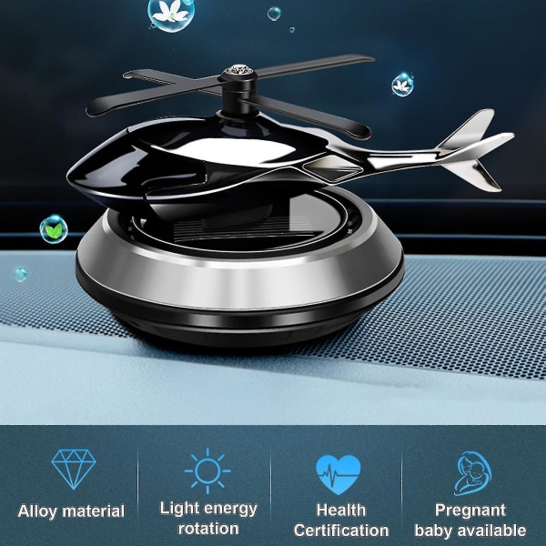 Aromaterapi Diffuser Cool Utseende Långvarig Instrumentbräda Dekoration Solenergi Helikopter Modell Luftfräschare För Bil