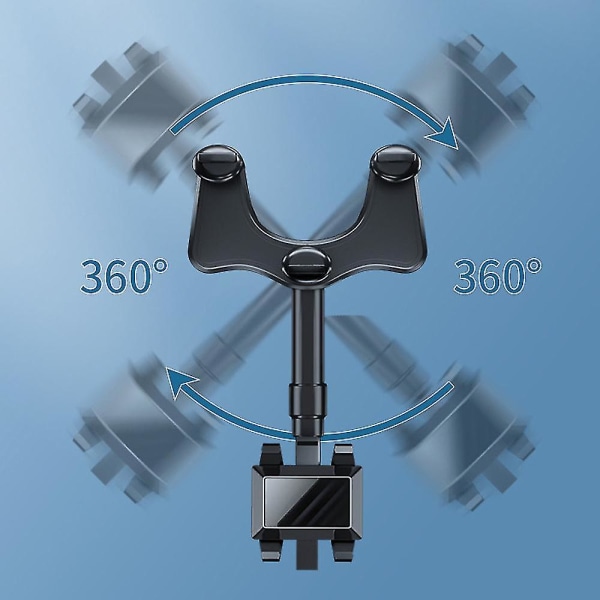 Telefonstativ Universal navigasjonsholder Bil bakspeilbrakett 360 graders rotasjon uttrekkbar brakett