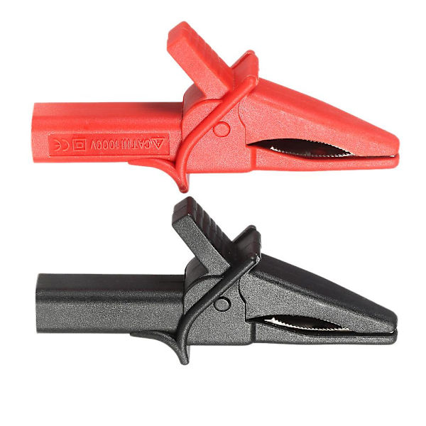 Ht18a Krokodilleklemme Tilpasning Av Dso3064 2stk Store Delfin Gator Klemmer Rød + Svart