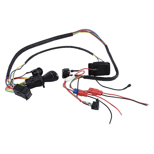 Elektrisk bil for barn DIY modifiserte ledninger og brytersett, elektrisk bil for barn 4WD leketøytilbehør