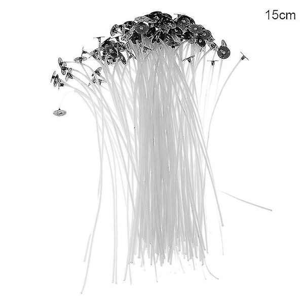 100 st/förpackning Bomullsveke för ljus, flamlös, rökfri, för ljustillverkning, födelsedagsfest, juldekoration, 9/15/20 cm 15cm