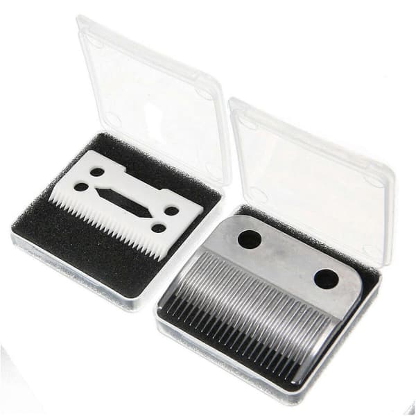 2 stk Keramisk Bladkutter + Metallbunn Erstatning For Wahl Shear Clipper PLAY