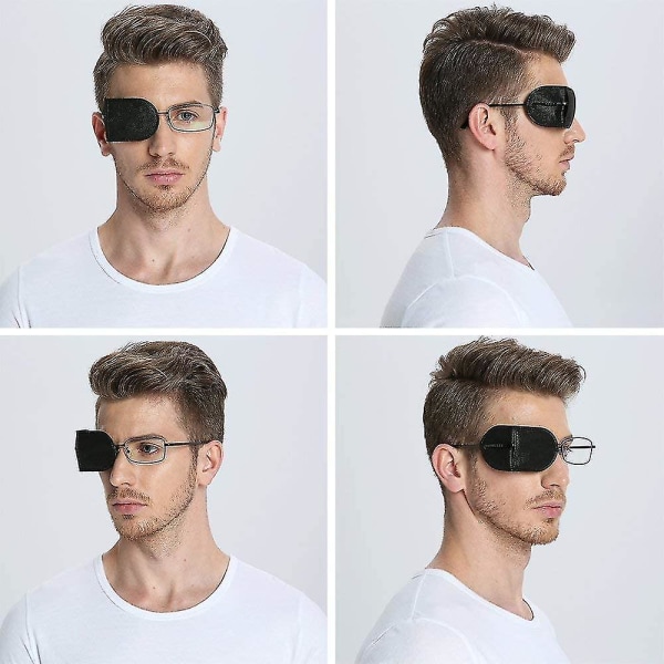 6 paria silmälappuja, säädettävät Lazy-silmälaput Amblyopian korjaus/näön palauttaminen silmälaastarit (suuri)