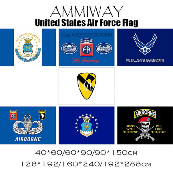 Bendera Dan Spanduk Militer Angkatan Darat As Ke-82nd Divisi Udara Semua Bendera Amerika Serikat 101st Bendera Dan Spanduk Tentara Udara