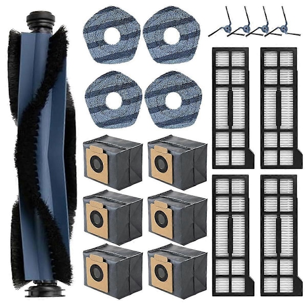 For X10 Pro Omni Robot Støvsuger Hovedsidebørste Hepa Filter Moppeklut Støvposer Reservedeler