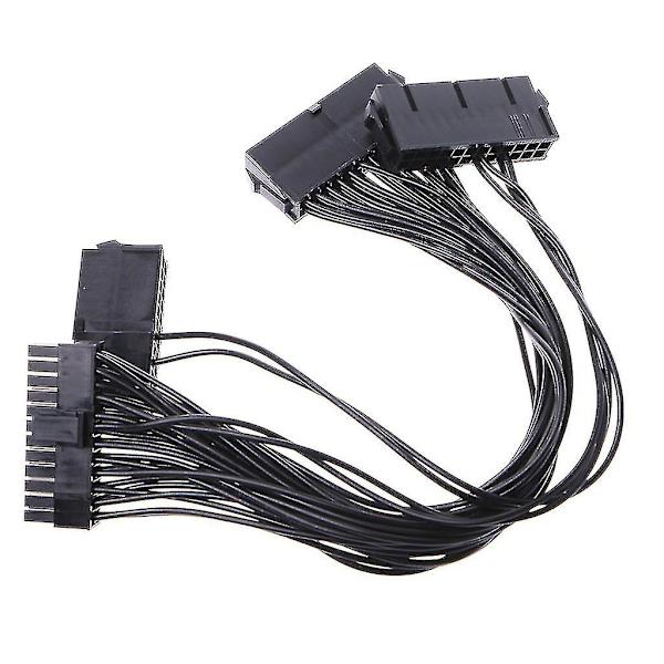 24-pins 20+4-pins Dobbelt PSU ATX Strømforsyningsadapterkabel til Synkron Start Mining
