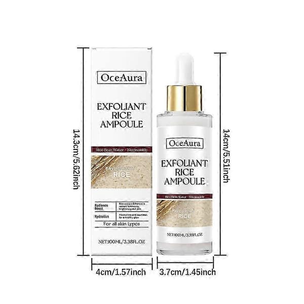 1-5x Eksfolierende Sort Ris Ampul, Sort Ris Peeling Ampul, Blødgør Huden og Renser Døde Hudceller, Ansigtspleje Serum 100ml 1PC