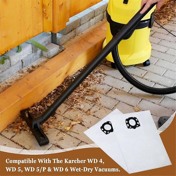 12 stk. støvsugerposerstatning for Kärcher MV4 MV5 MV6 WD4 WD5 WD6 Premium MV4 MV5 MV6 støvsugerpose