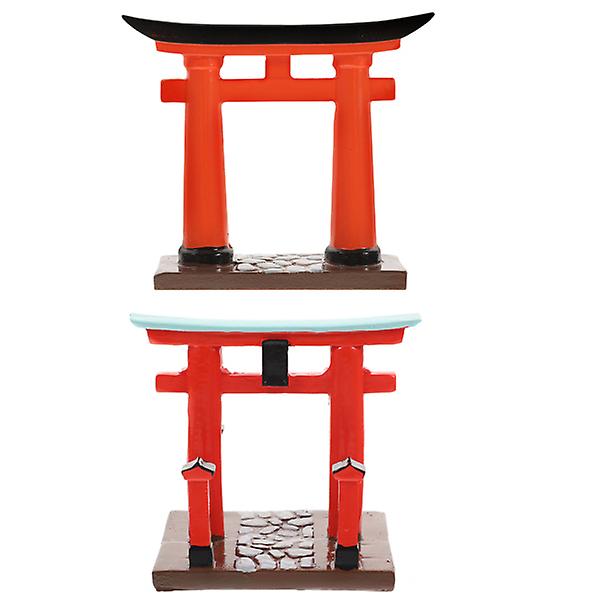 2 stk. Japanske Torii-port håndværk Mini Torii-port dekorationer