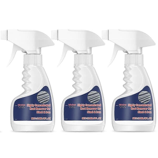 1-3 stk. Høykonsentrert rustfjerner for stål og jern - Kraftig rustfjerner - 120 ml 3pcs
