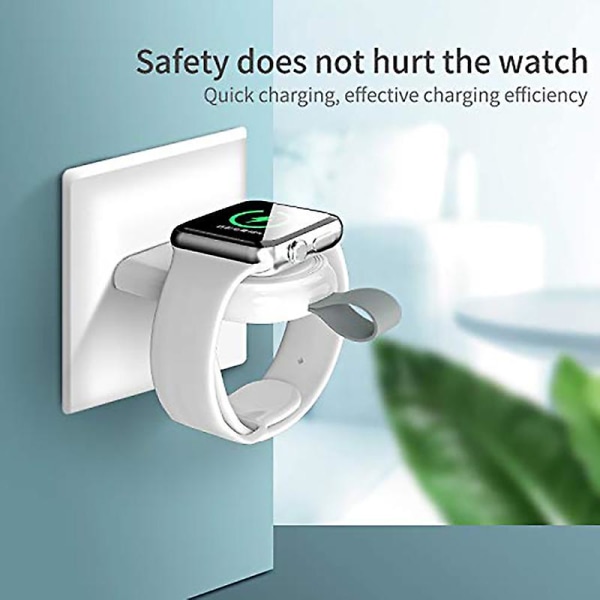 Bærbar trådløs lader for Apple Watch SE 6 5 4 ladestasjon USB ladekabel IWatch Series 5 4 3 magnetisk lader