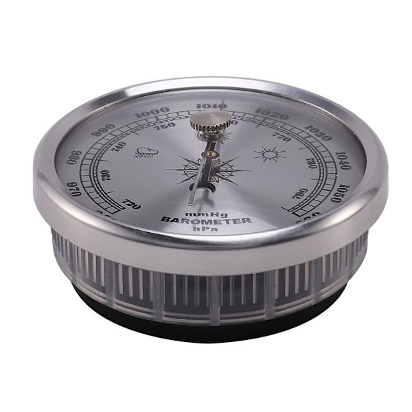 Väderstation med tryckmätare, väggmonterad barometer i metall, multifunktionell termometer