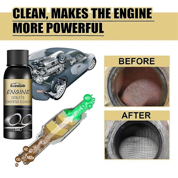 3 st Bil Katalysator Rengörare Djuprengöring Multipurpose Rengöringsmedel Motor CSV Rengör Acceleratorer Katalysatorer Enkel Rengöring 30ml