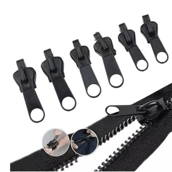 Fix a Zipper 6 Pack Zip Rescue Instant Repair Kit Replacement Svart