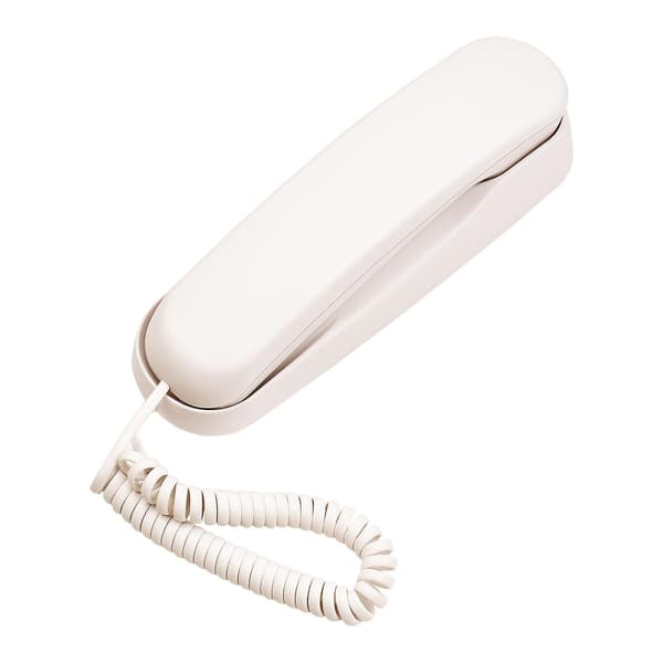 Mini bordstelefon med sladd, fast telefon, väggmonterbar, stöder Mute/Pause/Omslagning