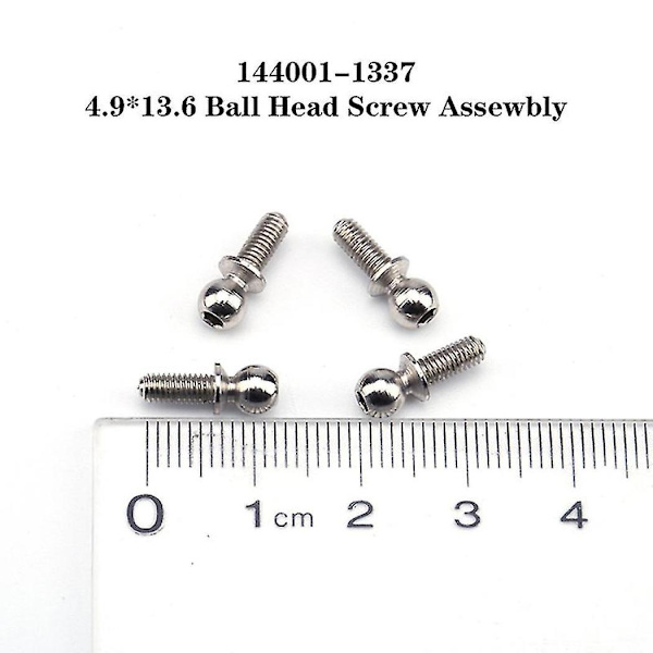 144001-1337 Kulhuvudsskruv för 144001 1/14 4wd Rc Bil Reservdelar Uppgradering Tillbehör