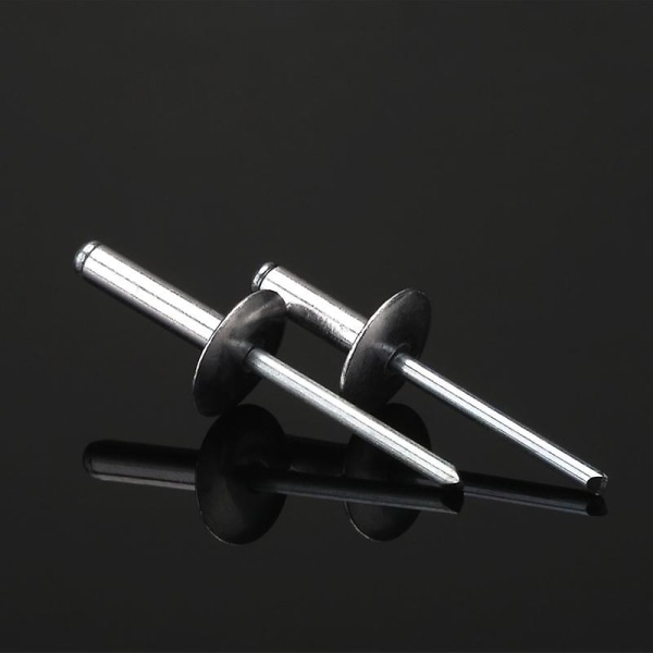 Store åpning hatteriveter aluminium blindriveter trekkriveter store hatteriveter sentrert langs flatt hode, hvit aluminium m3.2*12