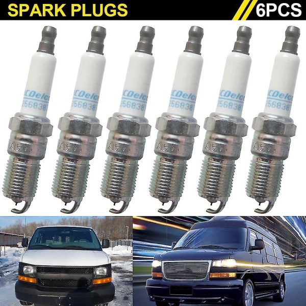 6 Pcs Iridium Spark Plugs For Acdelco 41-101 12568387