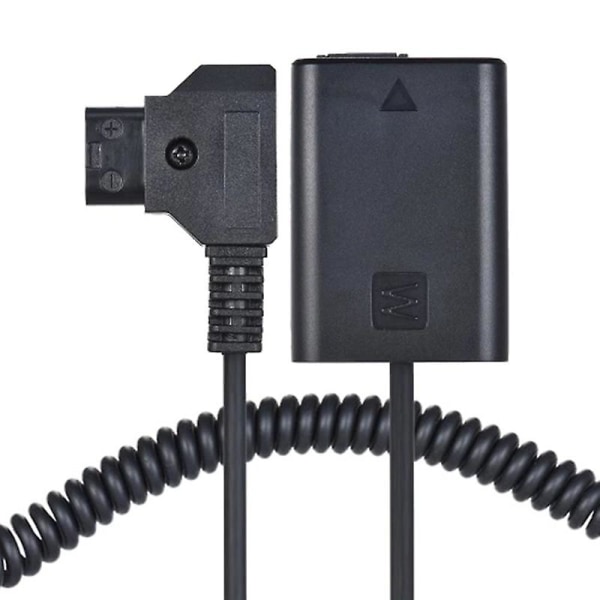 V-mount / D-tap till NP-FW50 DC-kopplingsadapter Dummy Batteriadapter Spiral Kabel för A7 A7ii A7s A7r A7sii