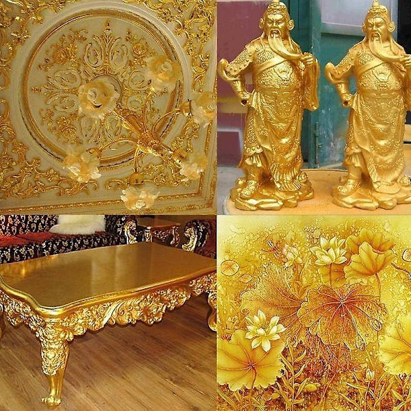 100 st/set 24k guldbladsark för konst hantverk design förgyllning inramning skrot RED