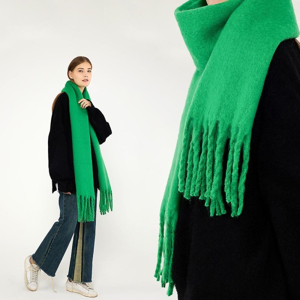 Fasjonabelt stilig grønt skjerf Vintage stil Cashmere-lignende høst- og  vinterskjerf julegave 822f | Fyndiq