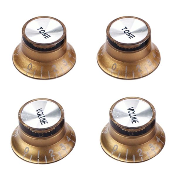 4 stk. hastighedskontrolknapper 2 tone 2 volumen til Gibson Lp Sg guitar gyldne knapper guitar tilbehør