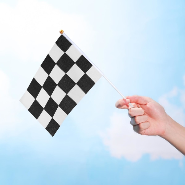 25 st Racing Flaggor Rutiga Flaggor Race Flaggor Svart Vita Flaggor Bil Flaggor Racebil Flaggor