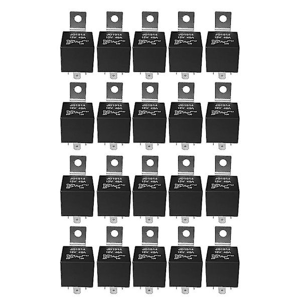 20 kpl 5-napainen 12v relekytkin (spdt) (30/40 ampeeria) 12 voltin automaattinen rele automaattisiin tuulettimiin