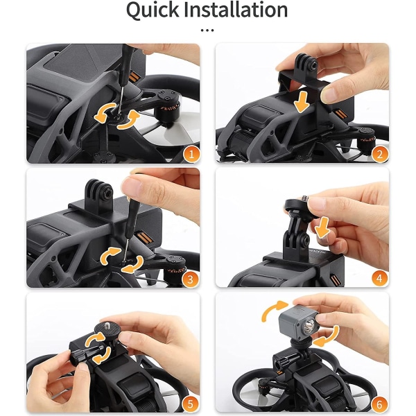 Kameramontering för Dji Avata, för actionkamerahållare adaptertillbehör, för Dji Avata/dji Action 2/insta360 Go 2/insta360 Go