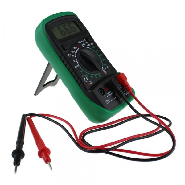 Digital LCD Multimeter Voltmeter Ammeter AC/DC/Ohm Volt Strøm Test Tester