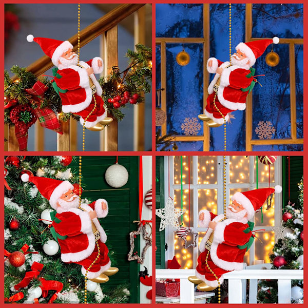 Jultomte på rep Inomhus och utomhus Elektrisk Jultomte