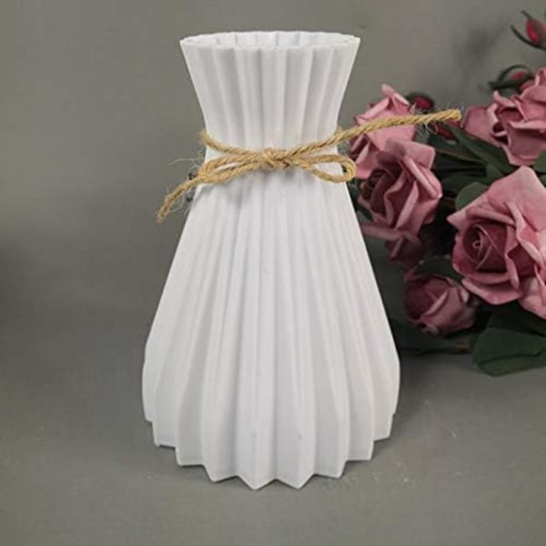 Vas Dekorativ vas för bröllop, festivaler och fester 17 * 10 * 7cm vit 2 st White