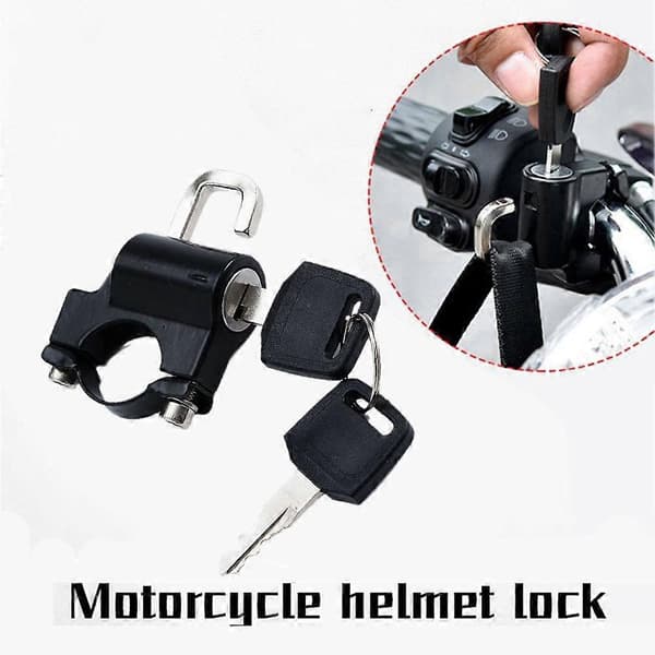 Motorcykel Universal Hjelmlås Til Styr 7/8\" 22-28mm Rørstang