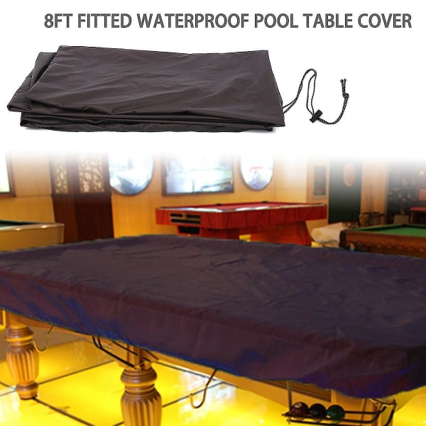 8 fod billard poolbordsbetræk med snøre Holdbar vandtæt borddæksel til rektangelbord, B