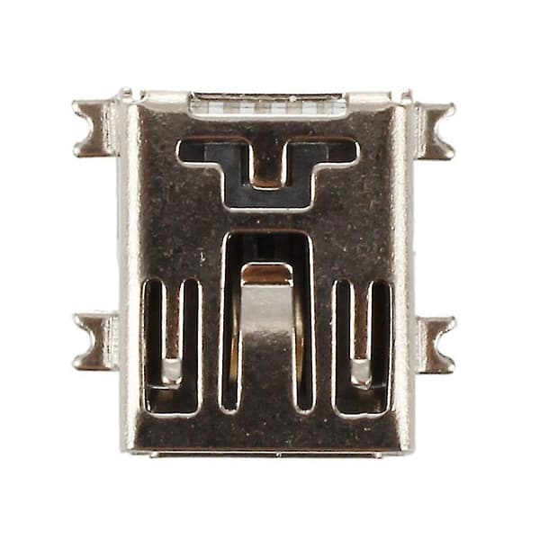 2x Erstatnings Mini USB Type B Hunn 5 Pins PCB-Montert Jack Laderkontakt 10 stk