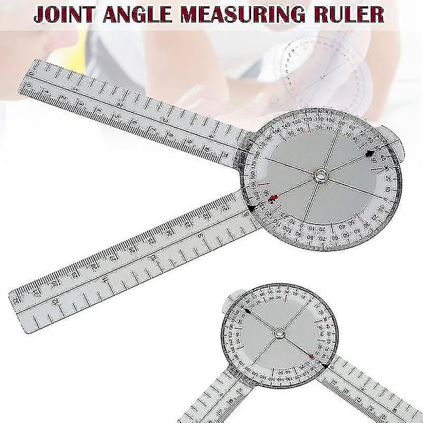 13 tommers 33 cm kalibrert goniometer medisinsk leddlinjal 360 graders rekkeviddeverktøy