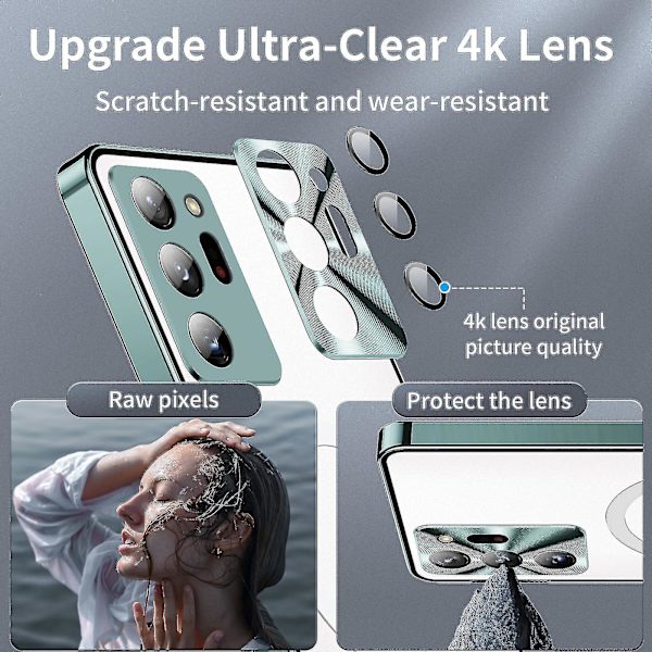 Magsafe magnetisk deksel kompatibel med Samsung Galaxy S22 S22+ S22 Ultra S23 Ultra S23-serien Full Protective med kameralinsebeskytter Silver S23 Ultra
