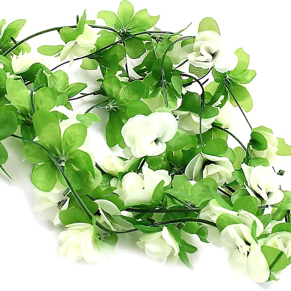 2 stk Kunstig Liten Rose Rattan Imitasjon Blomst Henge Vintre