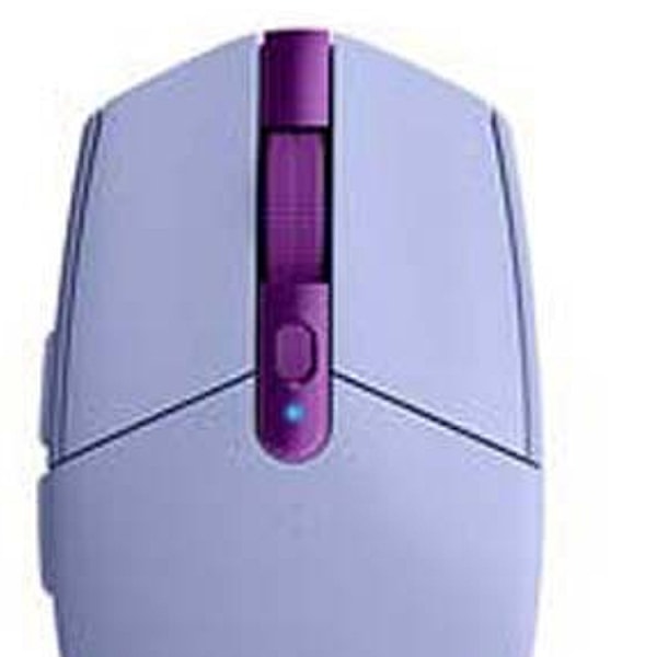 G305 LIGHTSPEED Trådlös spelmus, Hero 12K-sensor, 12 000 DPI, lätt, 6 programmerbara knappar (lila)