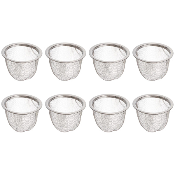 8 stk rustfritt stål te-filter metallinfuser robust te-str