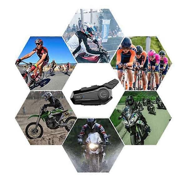 BT5.0 Motorcykel Headset Intercom Interconnection Udendørs Ridehjelm Headset med DSP+ Støjreduktionsfunktion