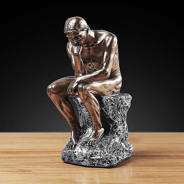 Resin Thinkers Statue Retro Ornts Hjem Rotter Tilbehør Håndværk ()