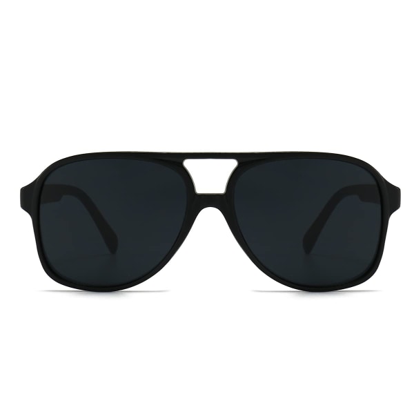 Retro polariserte solbriller for kvinner Menn Oversize vintage 70-talls pilotsolbriller, stor firkantet ramme Double Bridge Retro briller Anti UV