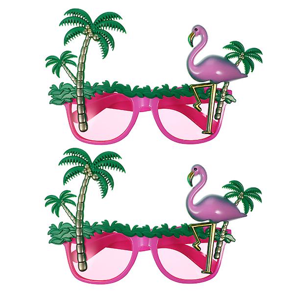2 stk Damesolbriller Sommerfestpynt Flamingo P