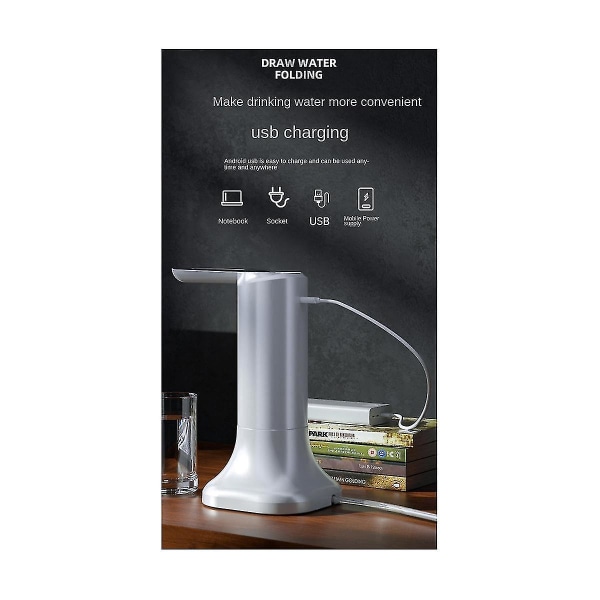 Elektrisk Vandkande Flaske Pumpe Automatisk Vanddispenser Pumpe Bærbar Foldbar Desktop Vand B
