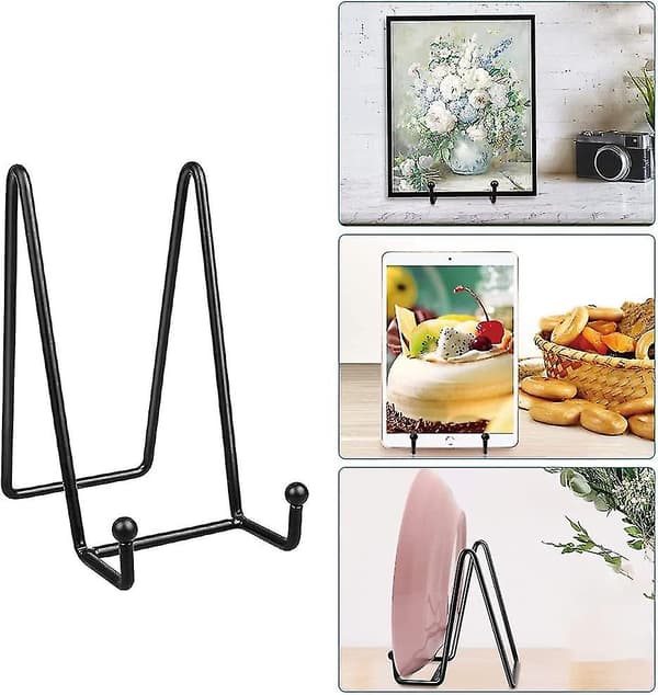2 stk. Metalrammeholder Pladeholder Til Visning 6 Tommer Displaystativ