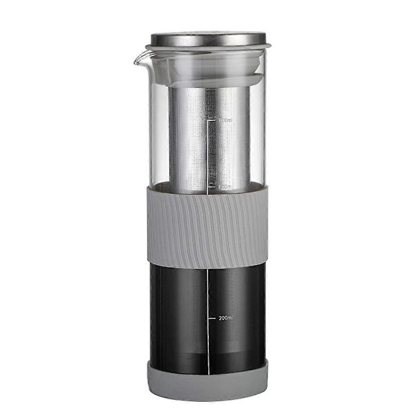 Bärbar Lufttät Cold Brew Iced Coffee Maker Te-infuser - 800ml Cold Brew Kaffekanna Bryggningsglas Karaff Pitcher