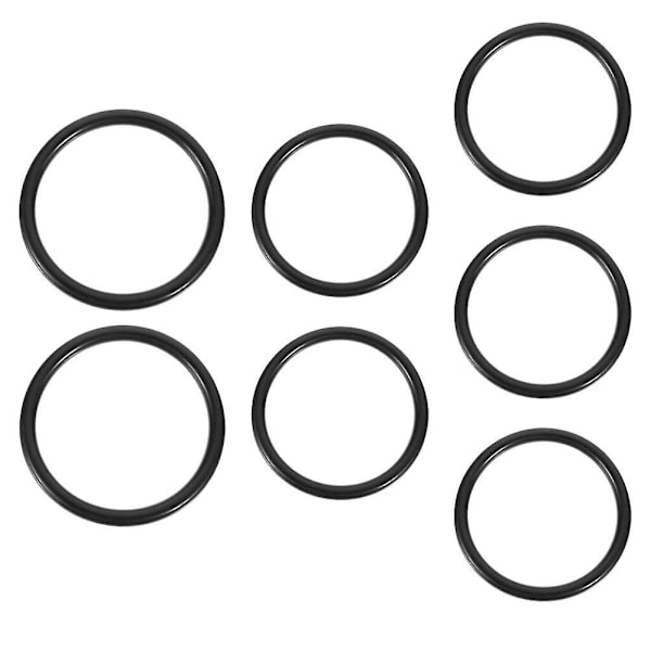 7 stk. sorte ringe krystal syngeskål tilbehør tibetansk B