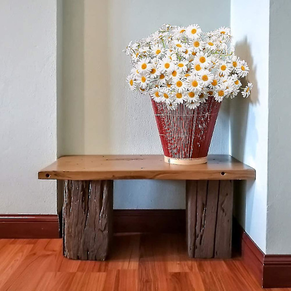 Sunrain 10 pak kunstige blomster, silke daisy, kunstig gerbera daisy til boligindretning, kunstig daisy til bryllupsdekoration, hvid
